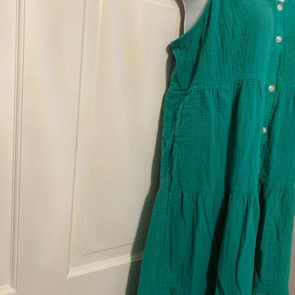Universal Thread Teal Button-Down Maxi Dress - image 3